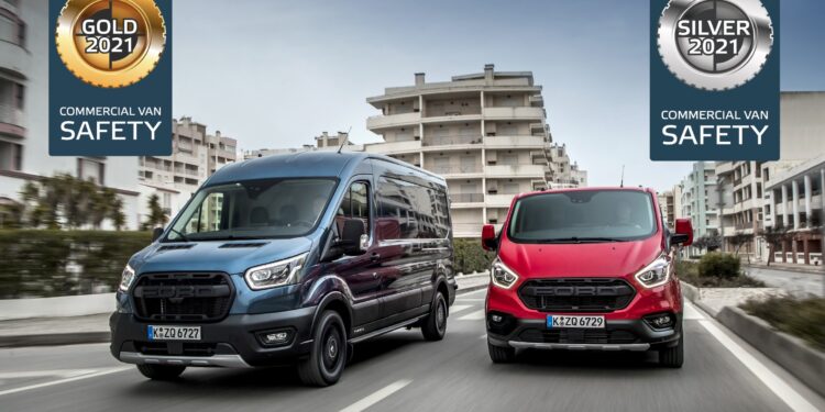 Κορυφαία ασφάλεια για τα Transit και Transit Custom από τον Euro NCAP