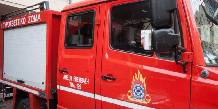 Στάχτη έγινε φορτηγό που κουβαλούσε ελιές στην Λαμία