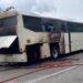 Στις φλόγες λεωφορείο στα Μετέωρα