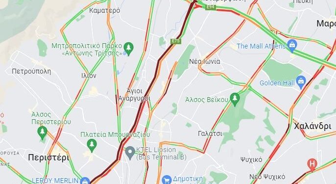 “Έμφραγμα” στον Κηφισό εξαιτίας τροχαίου