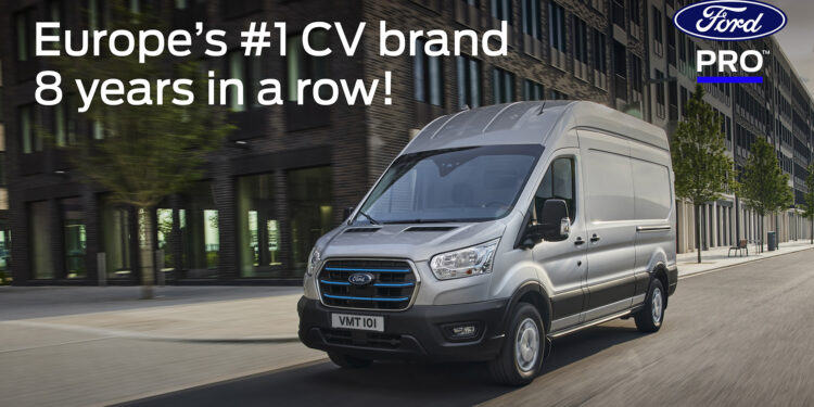 H Ford Pro είναι ο ηγέτης στην Ευρώπη στα επαγγελματικά οχήματα το 2022 για 8η συνεχή χρονιά