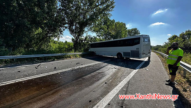 4 νεκροί στην Ξάνθη από τροχαίο Λεωφορείου με ΙΧ