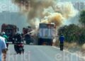 Φωτιά σε φορτηγό στον ΒΟΑΚ