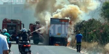 Φωτιά σε φορτηγό στον ΒΟΑΚ